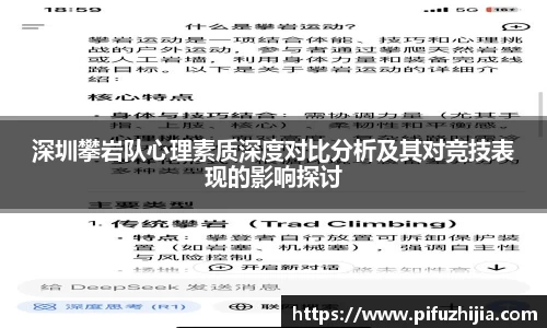 深圳攀岩队心理素质深度对比分析及其对竞技表现的影响探讨